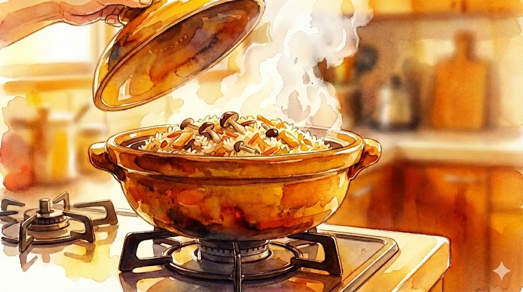 2合の炊き込みご飯を鍋で炊く時の具体例