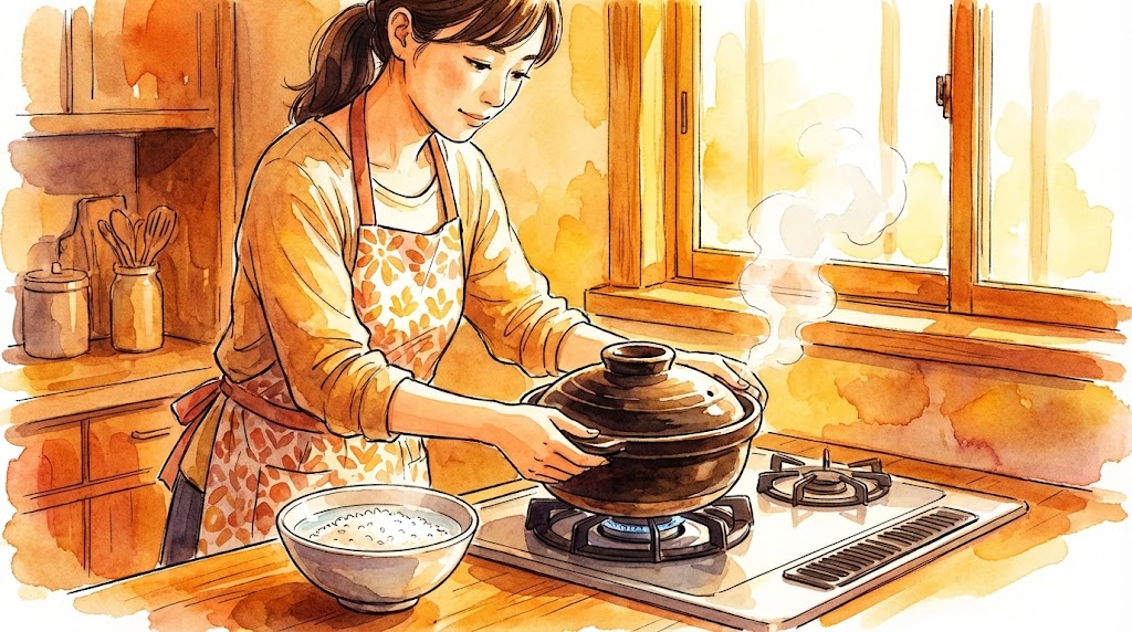 毎日おいしいご飯を土鍋で炊き上げるための基本手順