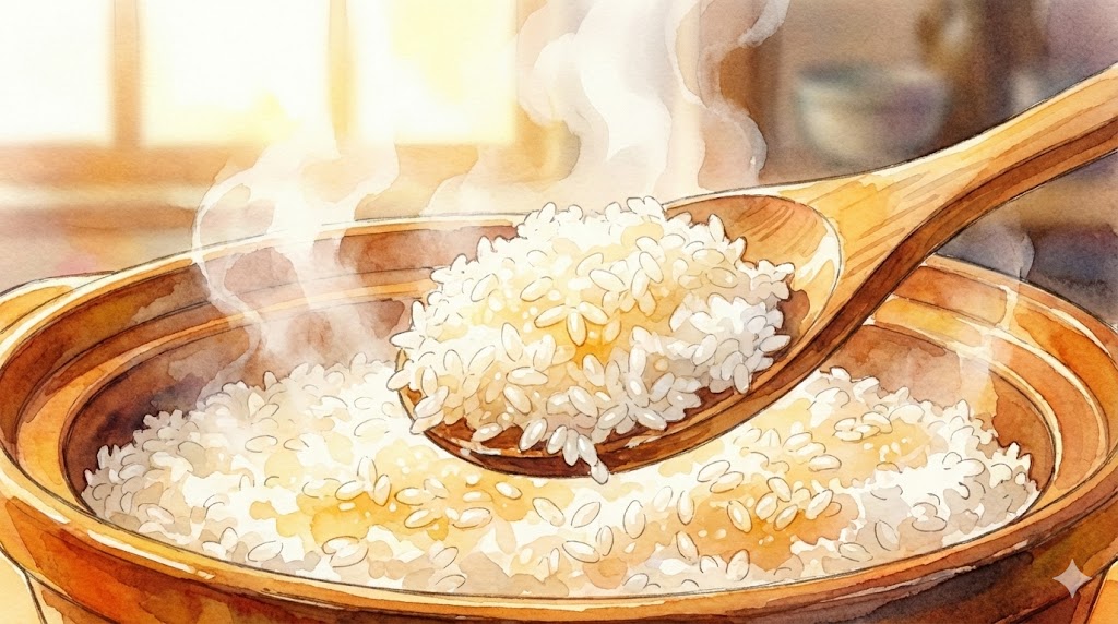 鍋のご飯の水の量を調整して好みの味にする方法