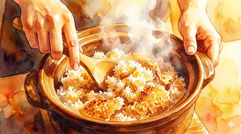 蒸らしの時間がおいしさを育てる大切な仕上げ