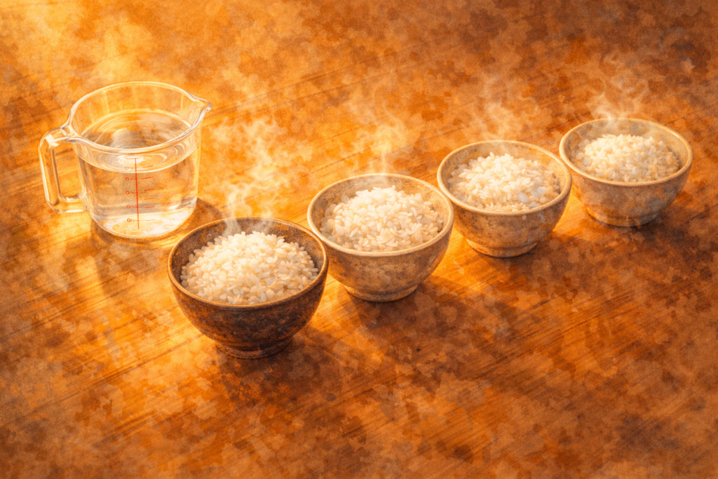 071合・2合・3合・4合、水加減の基本早見表